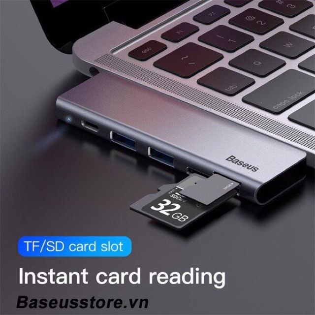 [Mã 1511ELSALE hoàn 7% đơn 300K] Bộ Hub chuyển đổi 5 trong 1 Baseus Harmonica Type C hàng chính hãng | BigBuy360 - bigbuy360.vn
