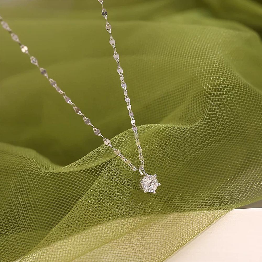 AROMA Vòng cổ Mạ Đồng Đính Đá Zircon