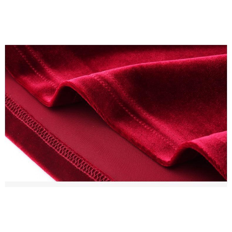 Đầm Nhung Đỏ Phong Cách Mới Mùa Thu Năm 2021 Cho Mẹ Và Bé