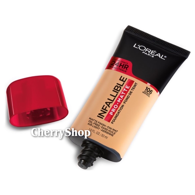 Kem nền mịn lì, lâu trôi Loreal Paris Infallible Pro-Matte Liquid Longwear Foundation Makeup