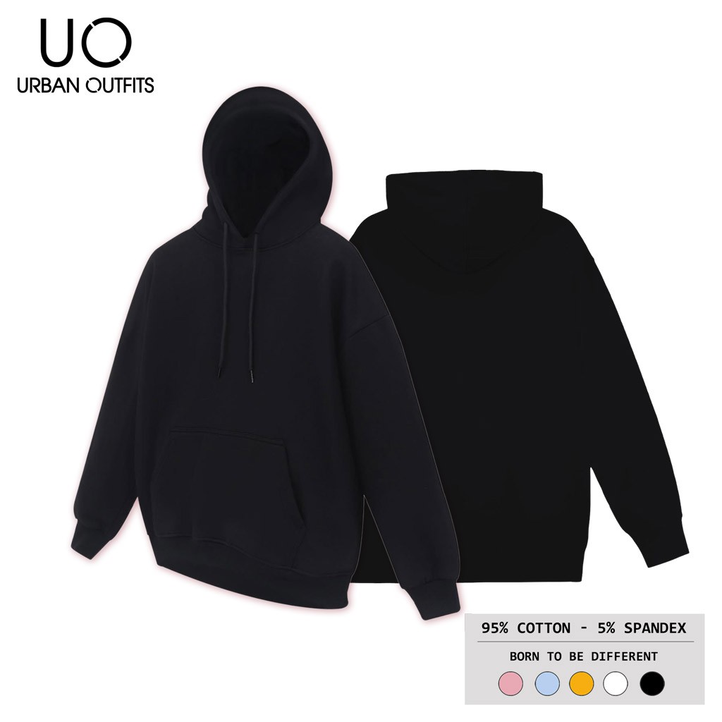 Áo Hoodie Nam Nữ Form Rộng URBAN OUTFITS Kiểu Trơn HOO05 Chui Đầu Thun Cotton Nỉ | BigBuy360 - bigbuy360.vn