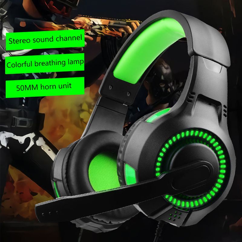 Tai Nghe Trùm Đầu Chơi Game Có Đèn Led 50MM Cho PC Xbox One