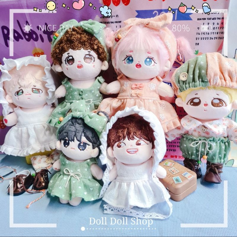 Outfit cho doll 20cm, 15cm