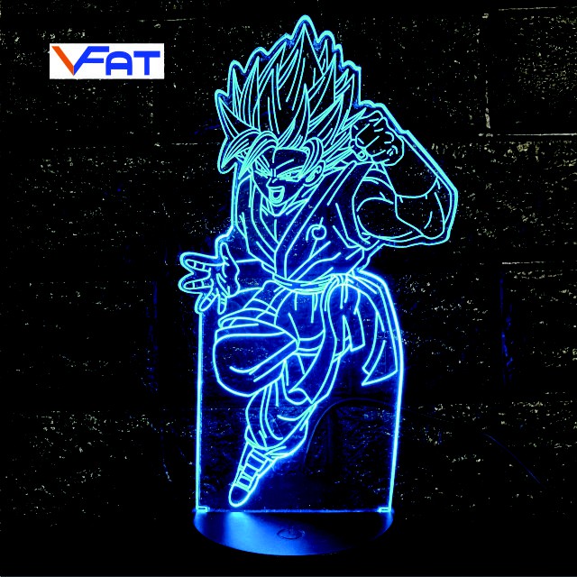 Đèn 3D led GoKu blue đèn ngủ 16 màu đặc biệt tặng kèm điều khiển và dây nguồn cho20 khách hàng đầu tiên, VFAT Shop