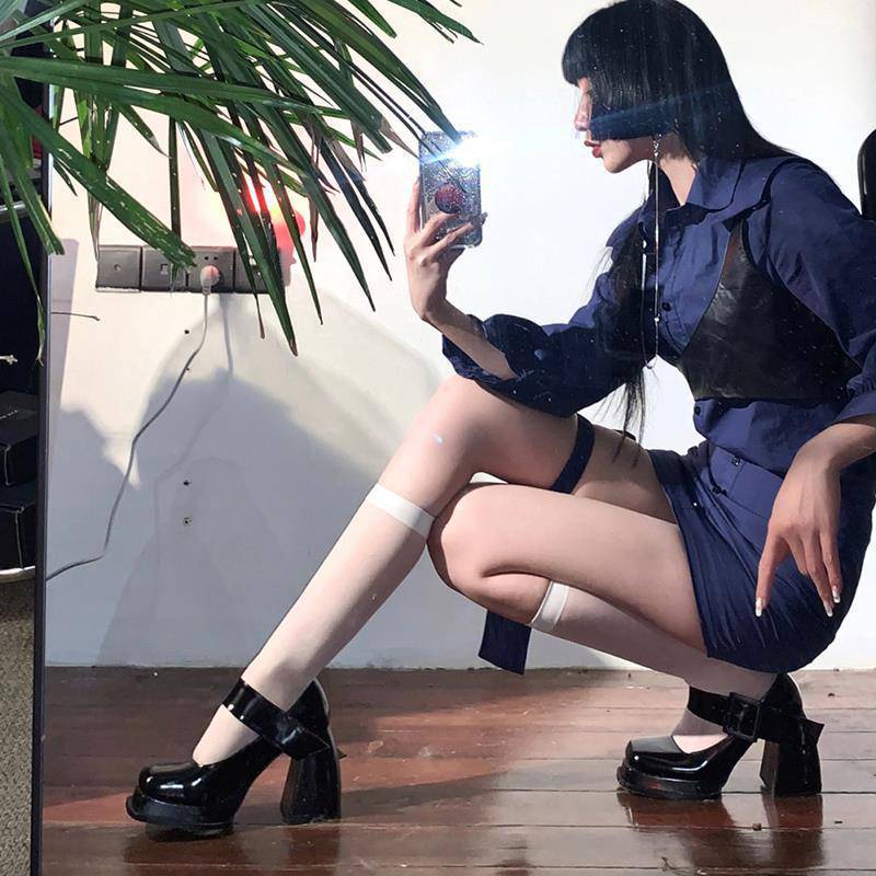 Giày Cao Gót Da Mũi Vuông 9cm FT2618