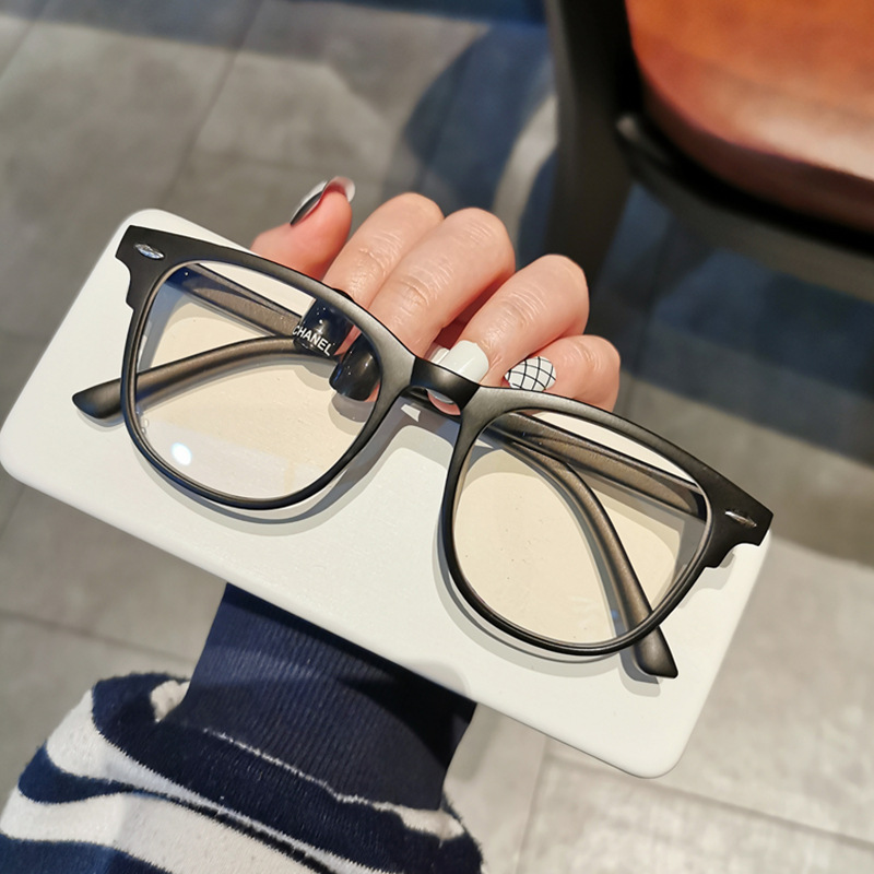 Kính cận gọng vuông chống bức xạ phong cách Hàn Quốc thời trang cho nam nữ độ -50 100 150 200 250 300 350 400