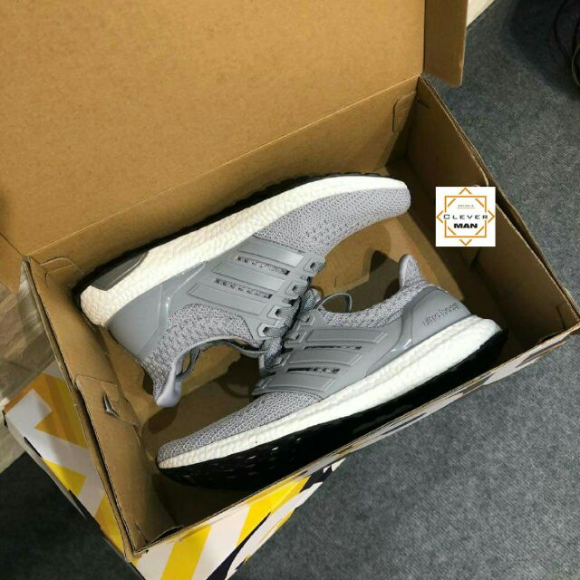 Giày Thể Thao Ultra Boost 4.0 Grey Xám Đế Trắng Phù Hợp Chạy Bộ, Tập Gym, Dạo Phố Cho Cả Nam Và Nữ Clever Man Store