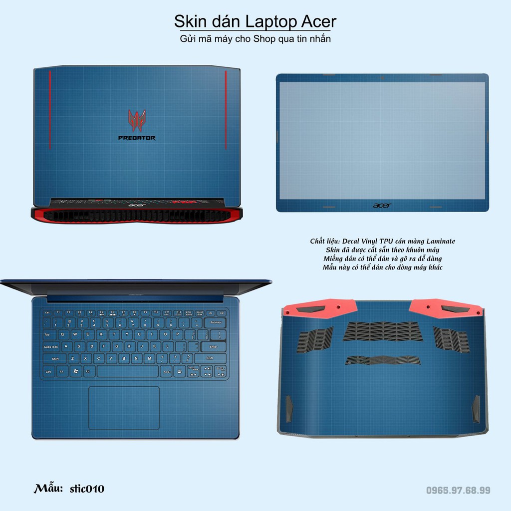 Skin dán Laptop Acer in hình Hoa văn sticker nhiều mẫu 2 (inbox mã máy cho Shop)