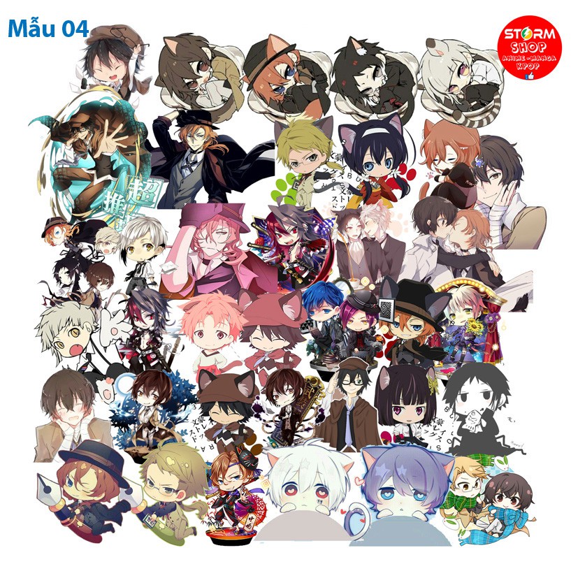 Bộ sticker anime Bungou Stray Dogs ( Nhiều mẫu)