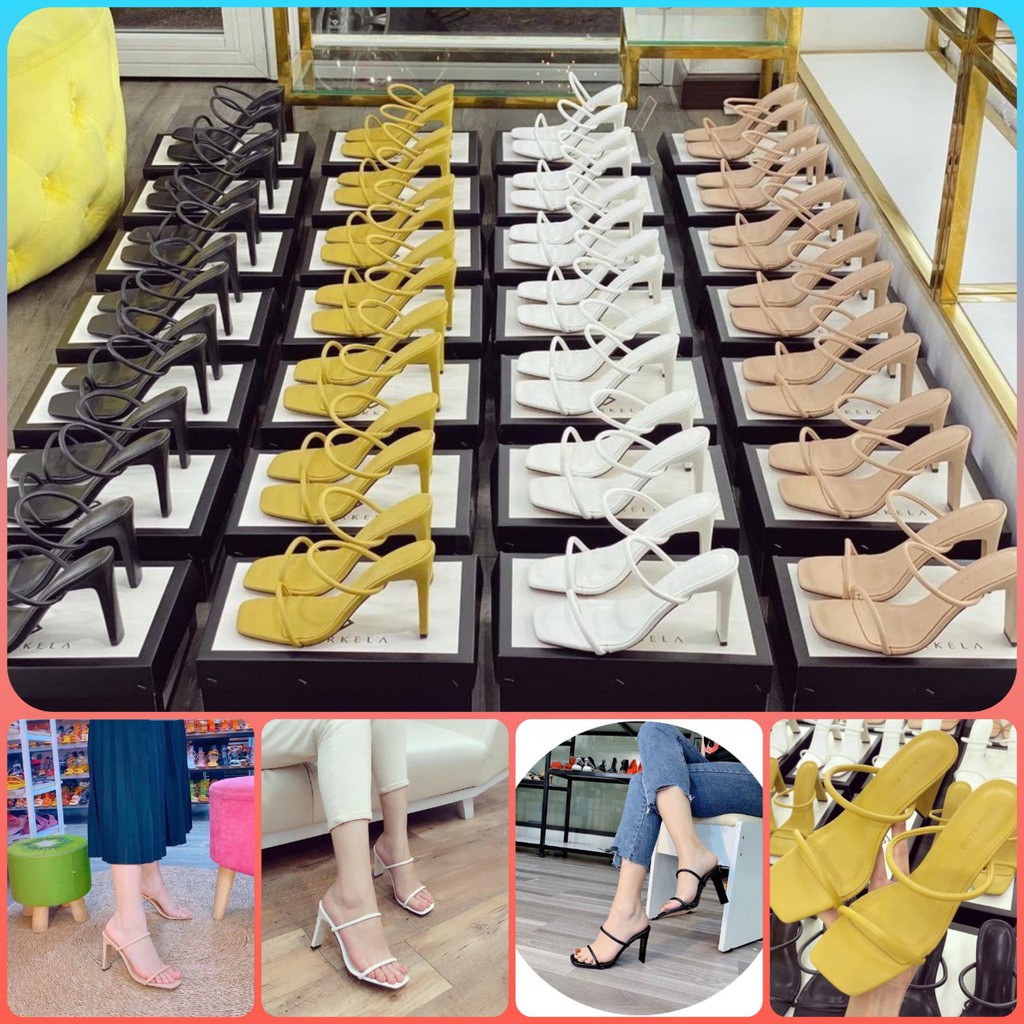 Guốc nữ cao gót 9 phân hở mũi 2 quai mảnh thời trang hè 2021 mã GC2M MINHTUYETSHOES