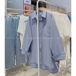 [S293]💦 Áo sơ mi BASIC quốc dân loại 1 vải thô dày mát (Có sẵn/ảnh thật)