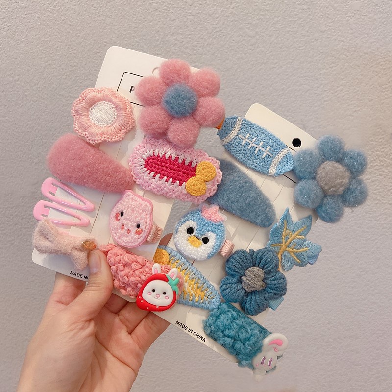 Bộ Kẹp Tóc Kiểu Dáng Hoạt Hình Dễ Thương Cho Bé Gái