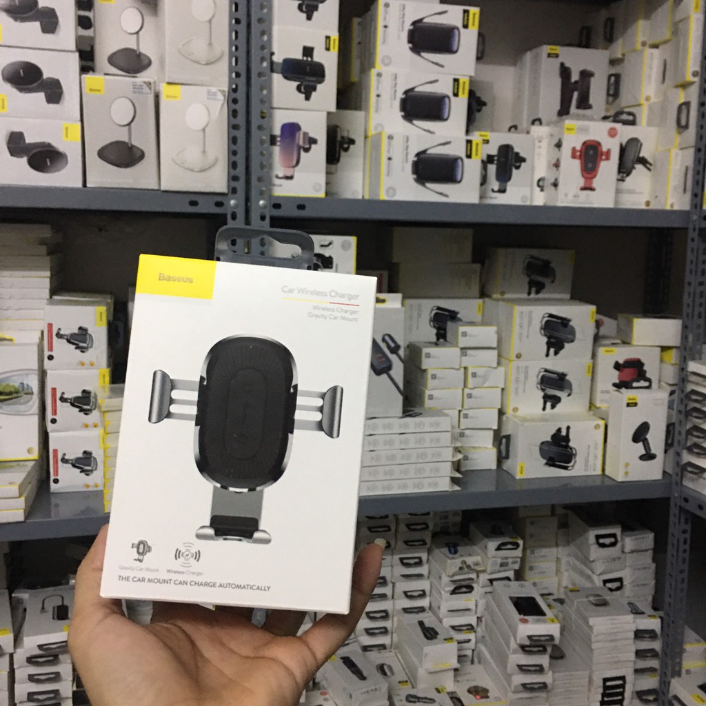 Giá đỡ điện thoại kiêm sạc không dây Baseus dùng trên xe hơi - chính hãng Baseus phân phối bởi phukienxe24h | BigBuy360 - bigbuy360.vn
