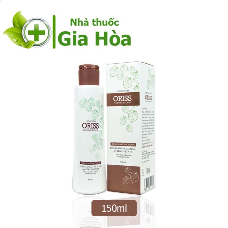 Dung dịch vệ sinh phụ nữ chiết xuất lá trầu không Oriss giúp giảm ngứa, ngăn mùi, giảm huyết trắng