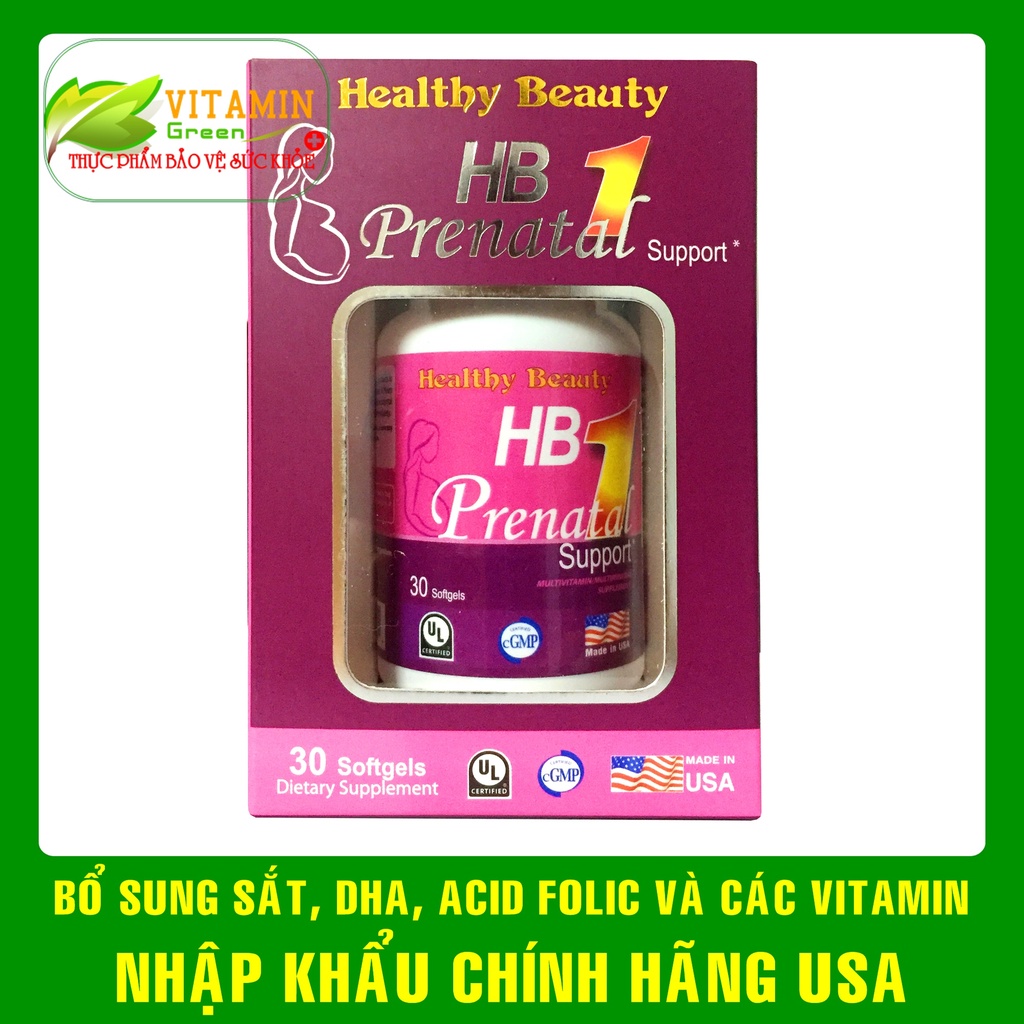 Vitamin tổng hợp cho bà bầu HB PRENATAL SUPPORT 30 viên | Nhập khẩu chính hãng Mỹ