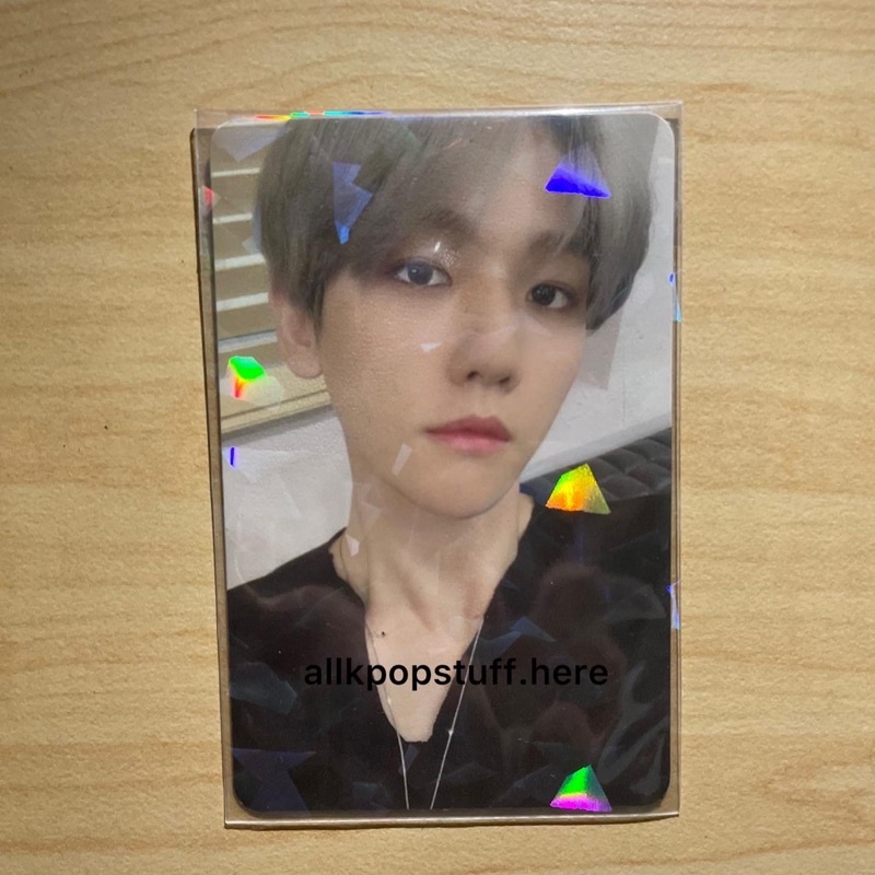 Thẻ Ảnh Hình Thần Tượng Baekhyun superm us b | Pc bbh exo superm Áo Sơ Mi Đen Đẹp Trai
