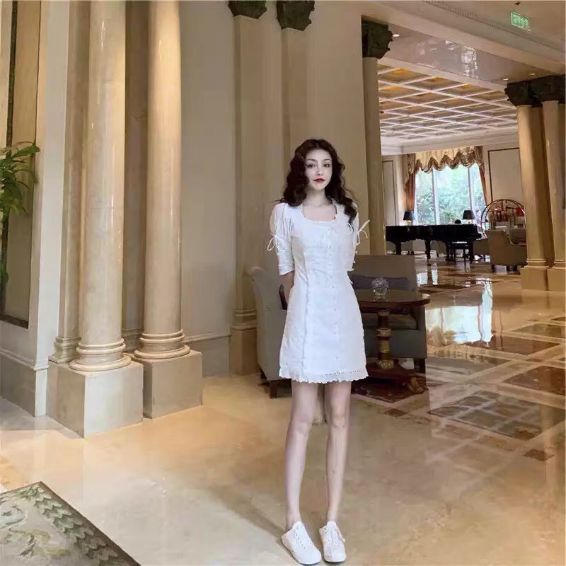 Đầm dự tiệc body dáng ôm đuôi cá, Váy body dự tiệc trắng tay lỡ phong cách ulzzang Hàn Quốc V11 - Peyy Clothing | BigBuy360 - bigbuy360.vn