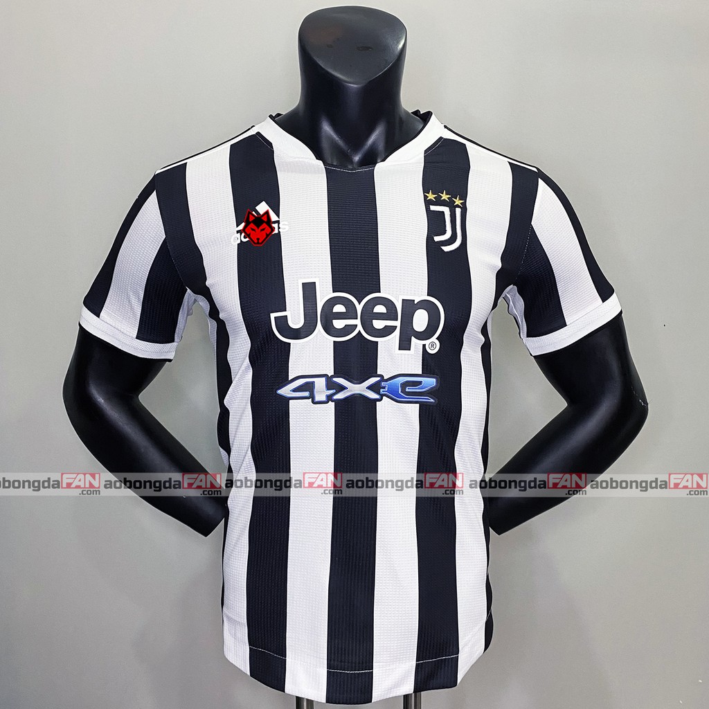 Bộ Quần Áo Bóng Đá Juve Sọc 2021 - Đồ Đá Banh Ronaldo