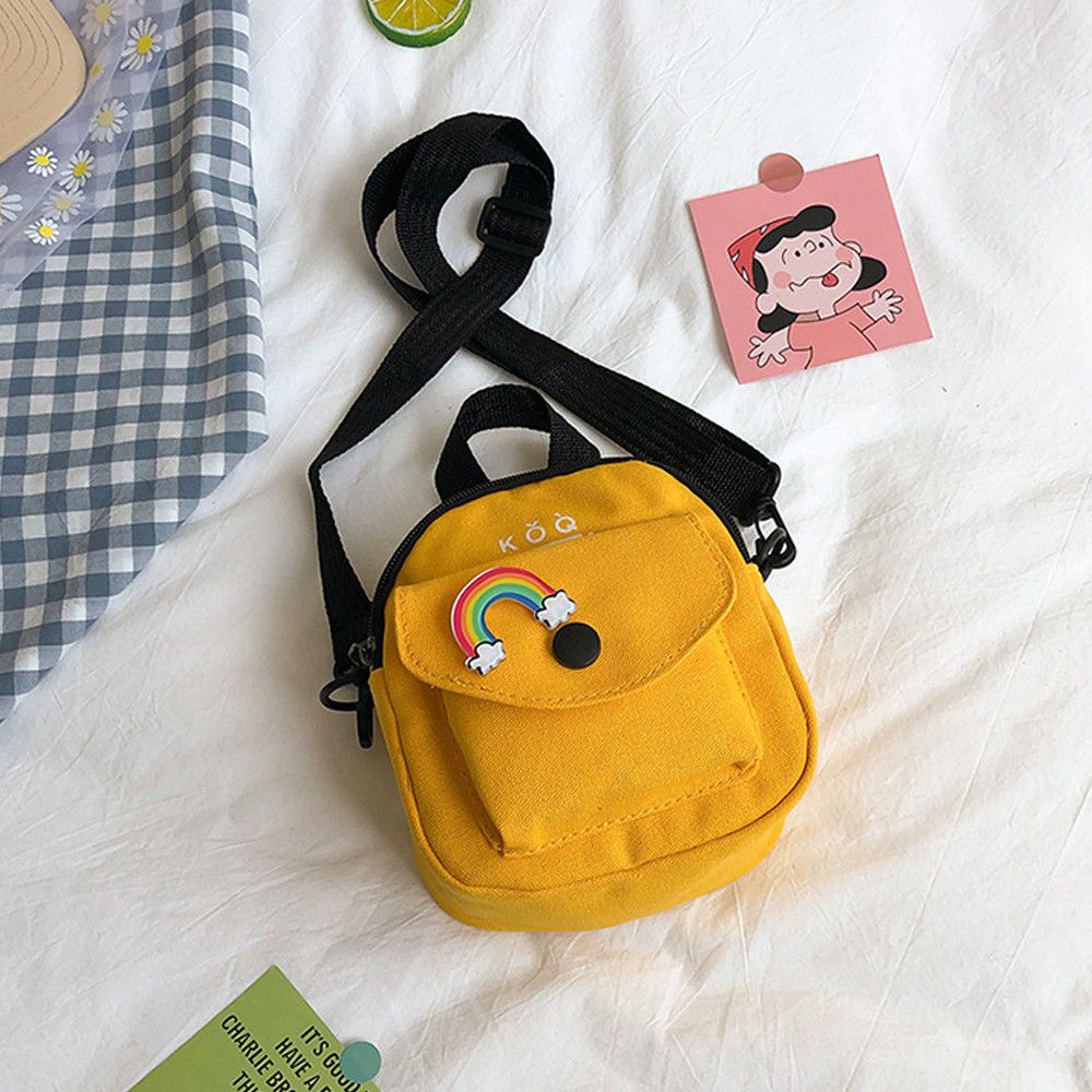 Túi tote đeo chéo bằng vải canvas nhiều màu sắc thời trang cho nữ