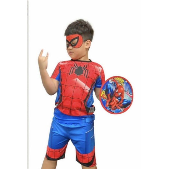 Bộ quần áo thời trang trẻ em siêu nhân kèm tặng khiên và mặt nạ - Hàng SamKids
