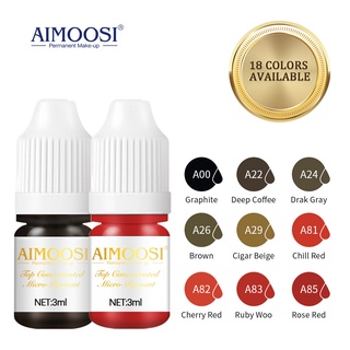 Mực Xăm Lông Mày/Môi 3ml Màu Sắc Thời Trang