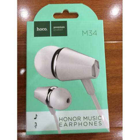 [Xả Kho - Miễn Phí Vận Chuyển] TAI NGHE 3.5mm CÓ MIC HOCO M34 | CÁCH ÂM SIÊU ĐỈNH , BASS CHẤT | 100% CHÍNH HÃNG | 17002