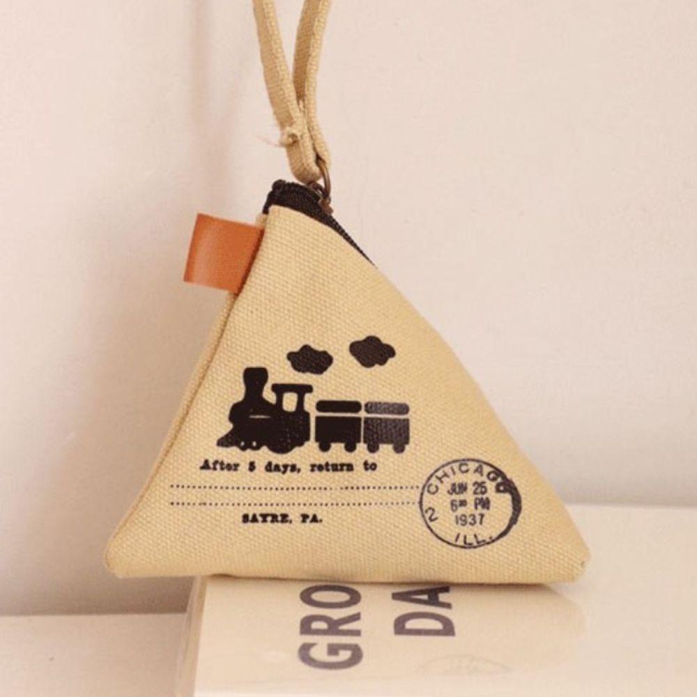 FORBETTER Ví Đựng Tiền Xu / Son Môi / Chìa Khóa Mini Hình Bánh Bao Bằng Vải Canvas