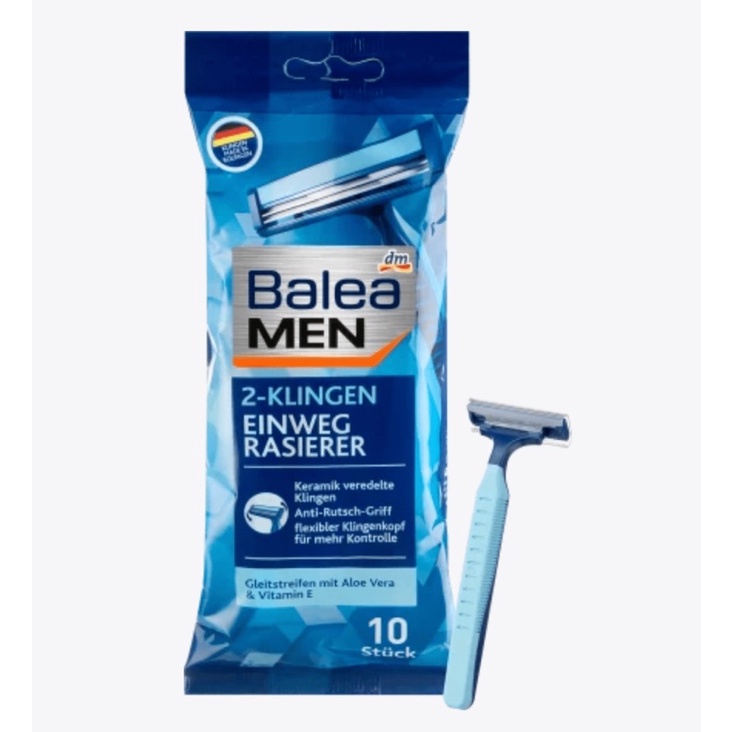 Set 10 dao cạo râu lưỡi kép Balea Men hàng nội địa Đức