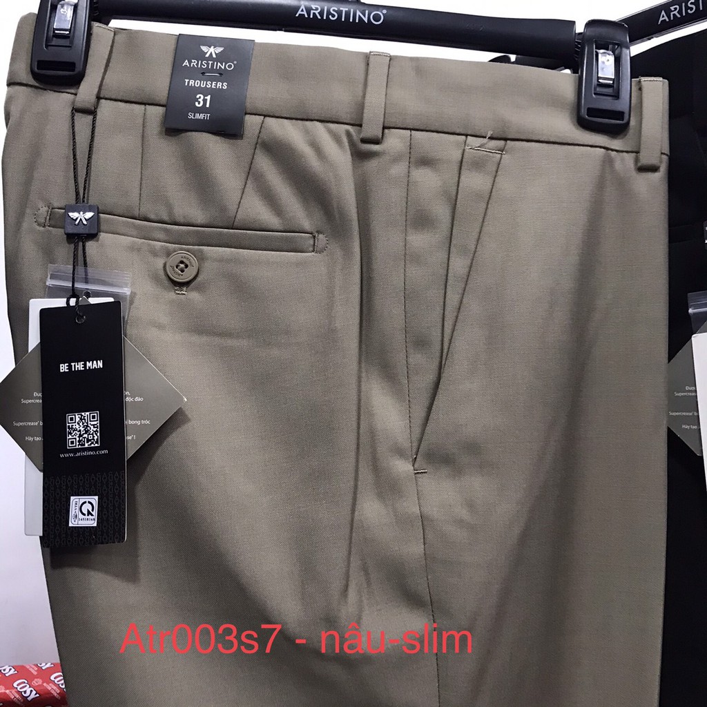 Quần âu nam Aristino đứng dáng ôm phom đẹp- ATR003S7 tag 695