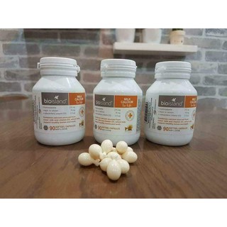 Sữa canxi cho bé bio island úc, 90 viên