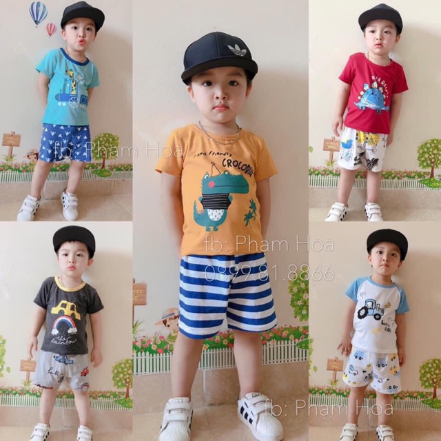 Combo 3 bộ cotton cho bé