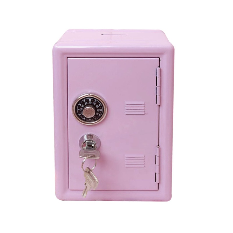 Hộp Đựng Tiền Tiết Kiệm Bằng Kim Loại Siêu Nhỏ Kèm Chìa Khóa Độc Đáo Trang Trí Bàn Làm