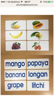 bộ thẻ flashcard dạy tiếng anh cho bé
