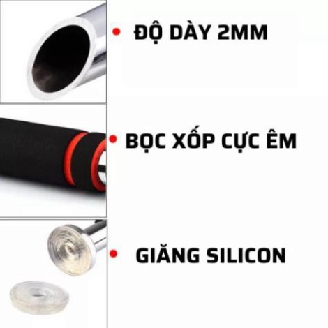 THANH XÀ TẬP ĐƠN GẮN TƯỜNG gắn cửa nhiều cỡ từ 60-130cm- Kích thước tùy chỉnh phù hợp tập gym tại nhà, tăng cơ bắp !