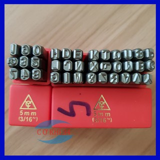 Bộ đục chữ và số 5mm loại tốt - xuôi