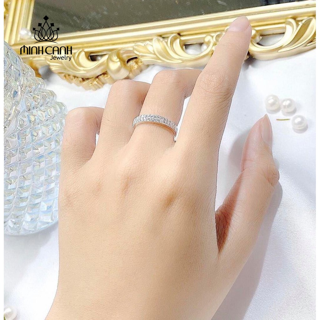 Nhẫn Bạc Nữ 2 Hàng Đá - Minh Canh Jewelry