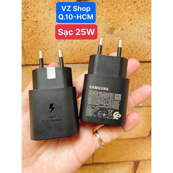 Chính hãng-Củ sạc nhanh 25w, cáp sạc C-C,củ 15w, cáp micro USB-C cho điện thoại Samsung bảo hành 6 tháng