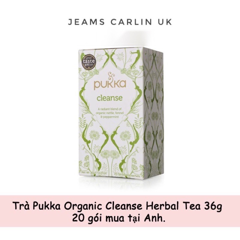 Trà thảo mộc Pukka Pukka Organic Cleanse Herbal Tea 36g 20 gói mua tại Anh