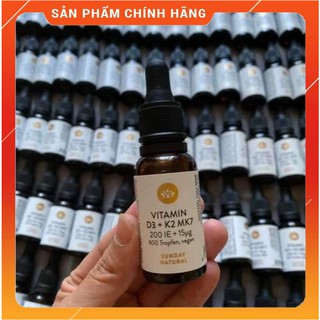 Vitamin D3 K2 MK7 dành cho trẻ từ sơ sinh, hãng SUNDAY NATURAL Đức, dung tích 20ml