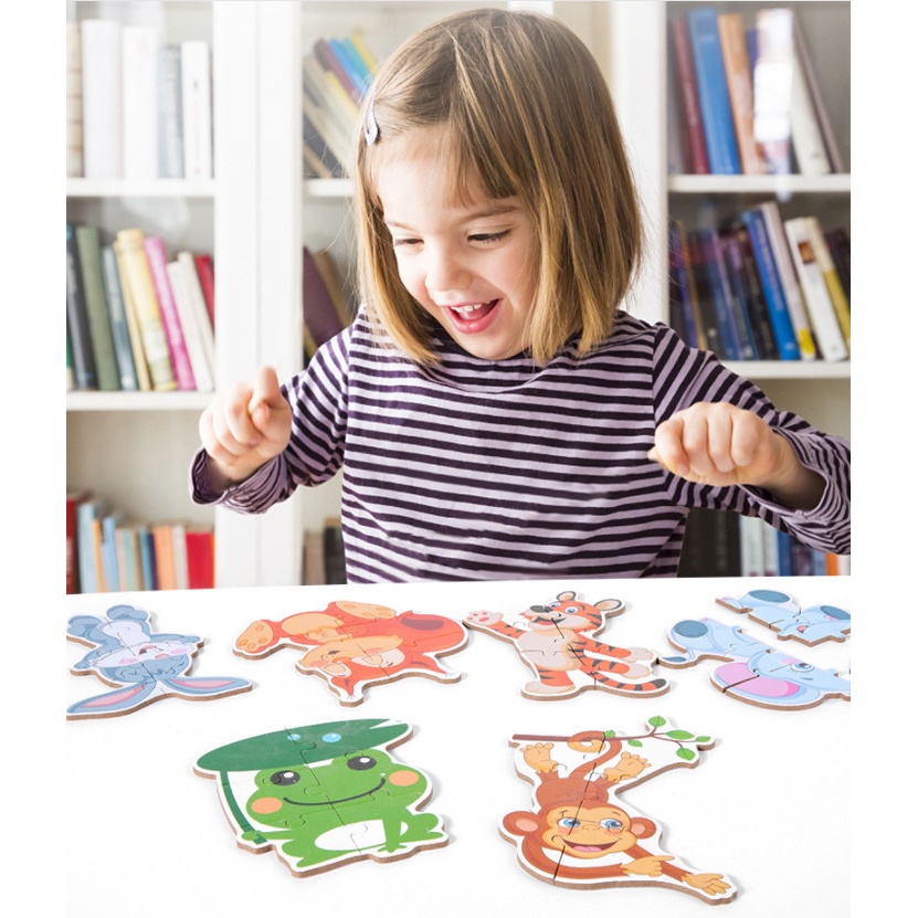Đồ chơi ghép hình cho bé lắp ráp con vật và phương tiện giao thông Đồ chơi giáo dục Bapkids
