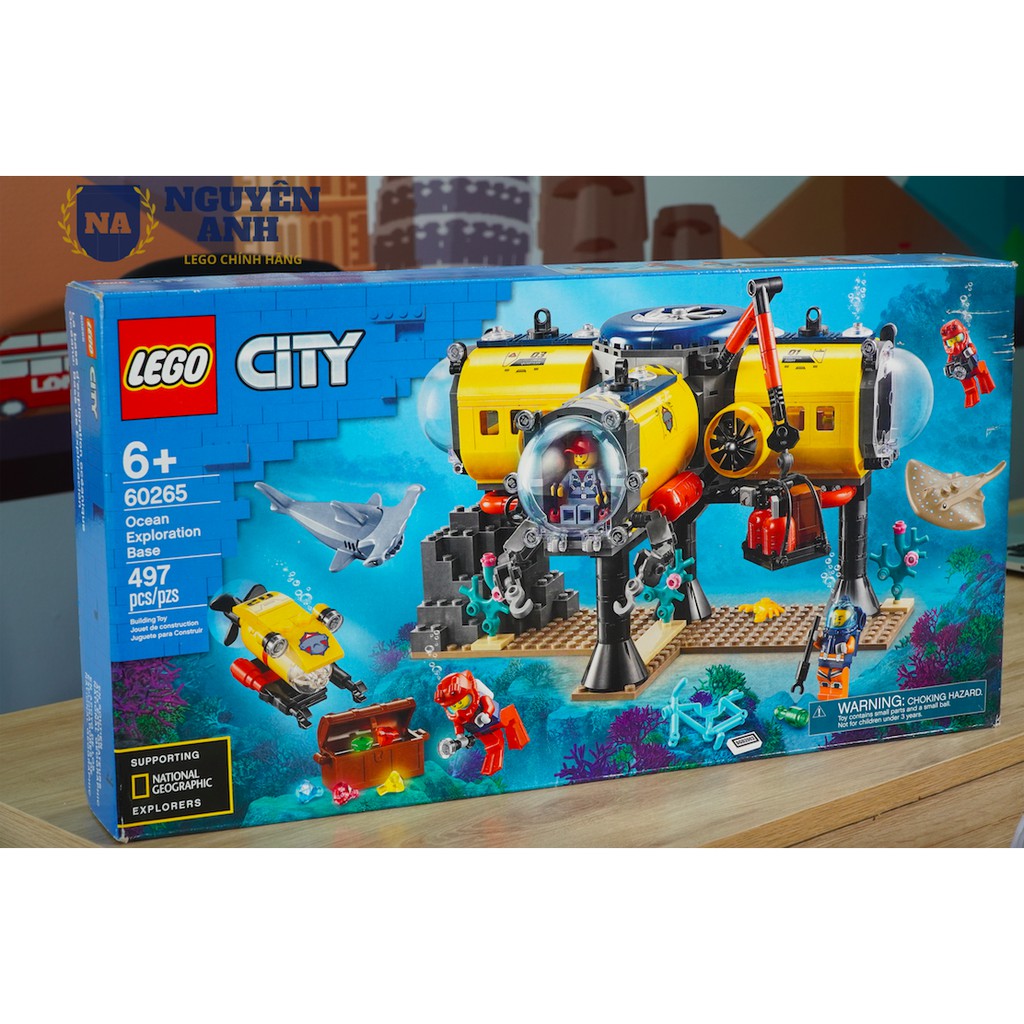 LEGO CITY 60265 Trạm Thăm Dò Đại Dương  - HÀNG NHẬP NGUYÊN ANH