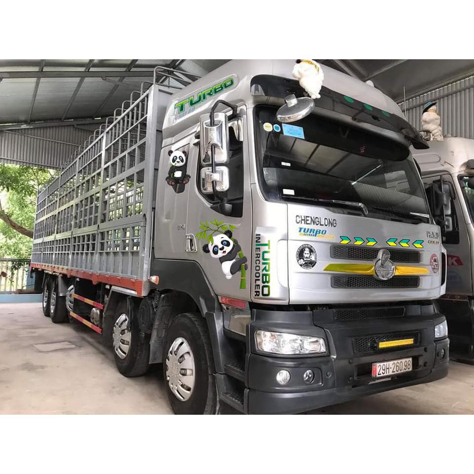 TEM DÁN COMBO HÌNH GẤU TRÚC PANDA XINH LUNG LINH CHO XE TẢI - Ô TÔ- XE HƠI