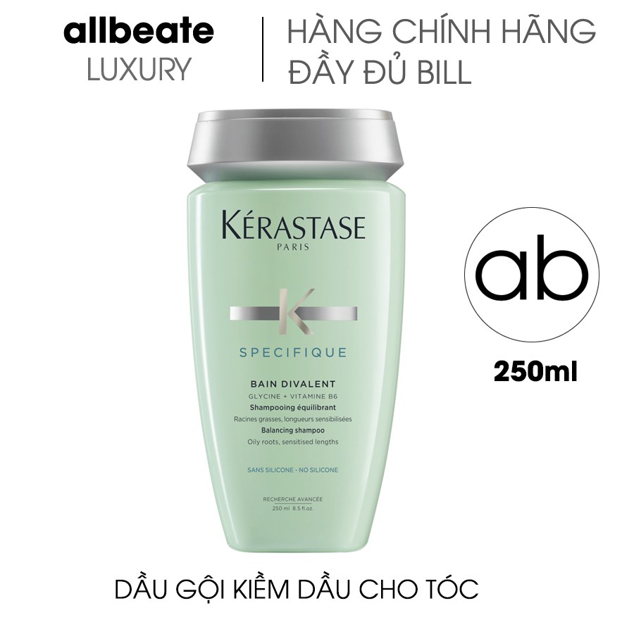 Dầu gội giảm tiết bã nhờn dành cho da đầu dư dầu Kérastase Bain Divalent 250ml