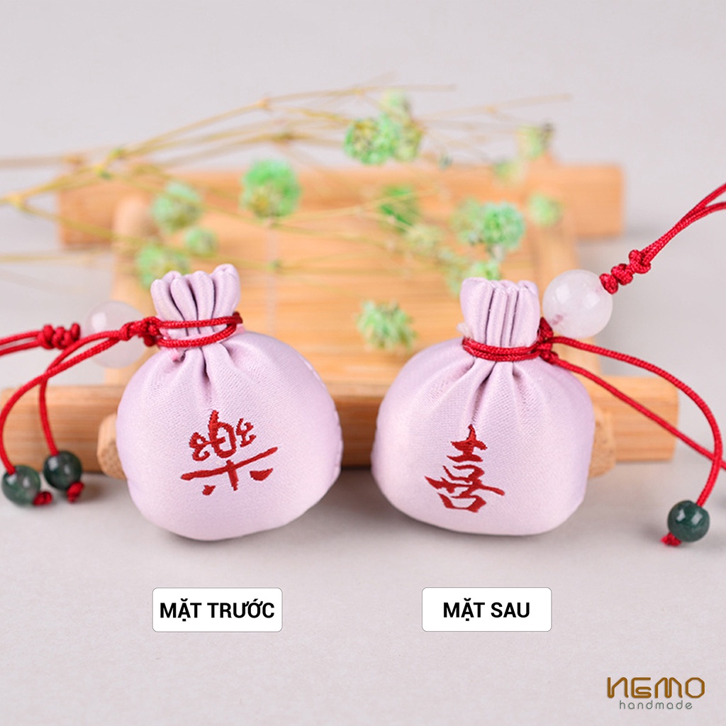 Túi Thơm Mini 3cm x 3.5cm đựng Bột Ngải Cứu Dùng Làm Quà Tặng, Móc Khóa, Móc Điện Thoại Nemo Handmade - TTKE