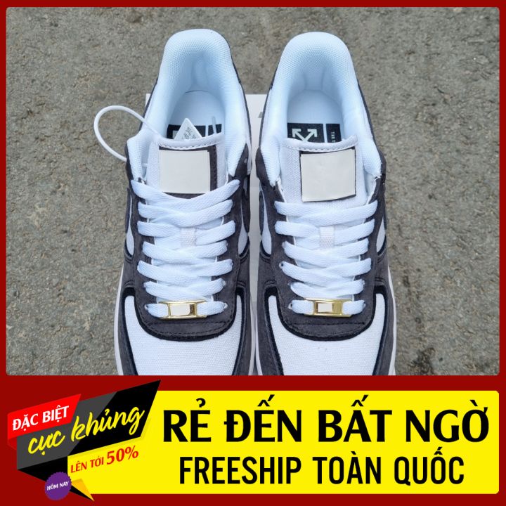 Giày thể thao màu đen trắng vải cho nam nữ