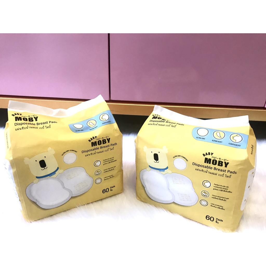 Miếng thấm sữa Moby Thái Lan (60 miếng/bịch)