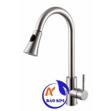 Vòi rửa chén Nóng lạnh Inox 304- dây kéo rút cao cấp Kanto KCNI-03 (Bạc) - bkc1277