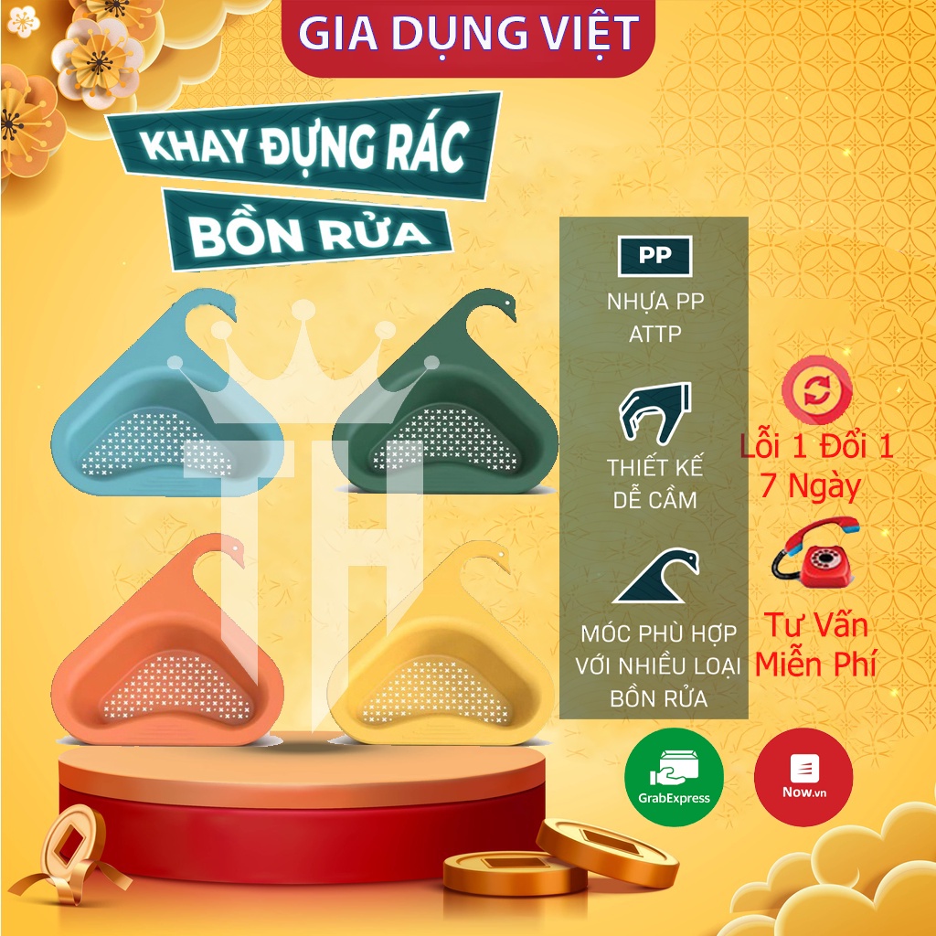 Khay Lọc Rác Bồn Rửa Bát Có Móc Treo Hình Con Thiên Nga Đa Dạng Màu Sắc, Dễ Dành Vệ Sinh, Tiện Lợi