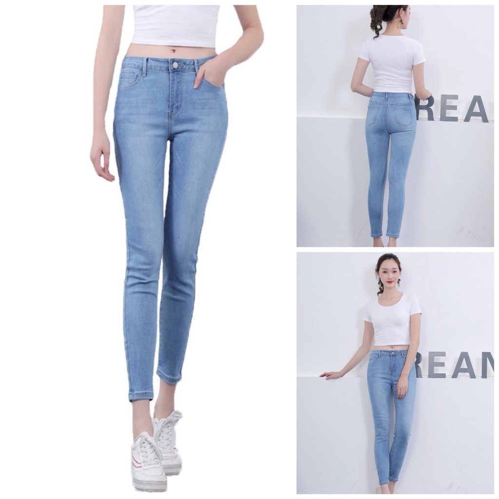 Quần jean nữ 💖trơn co giãn size từ 25->35