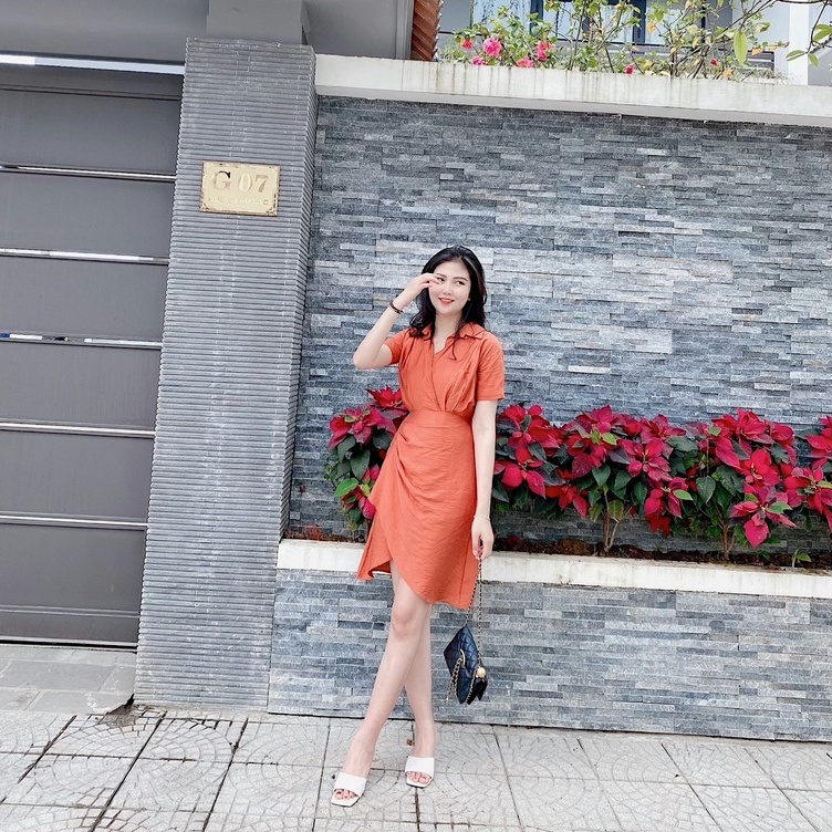 Đầm công sở thiết kế, váy dáng dài mang đi chơi dự tiệc BON04